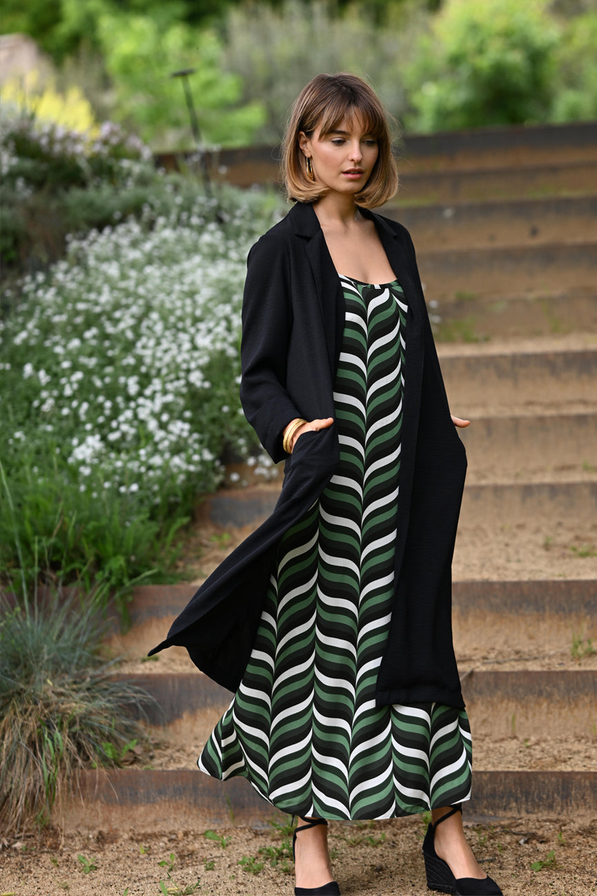 LONG JACKET SE104 BLACK