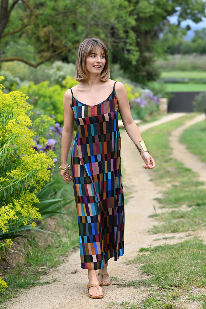 LONG DRESS WITH THIN STRAPS SE101 MARAPA