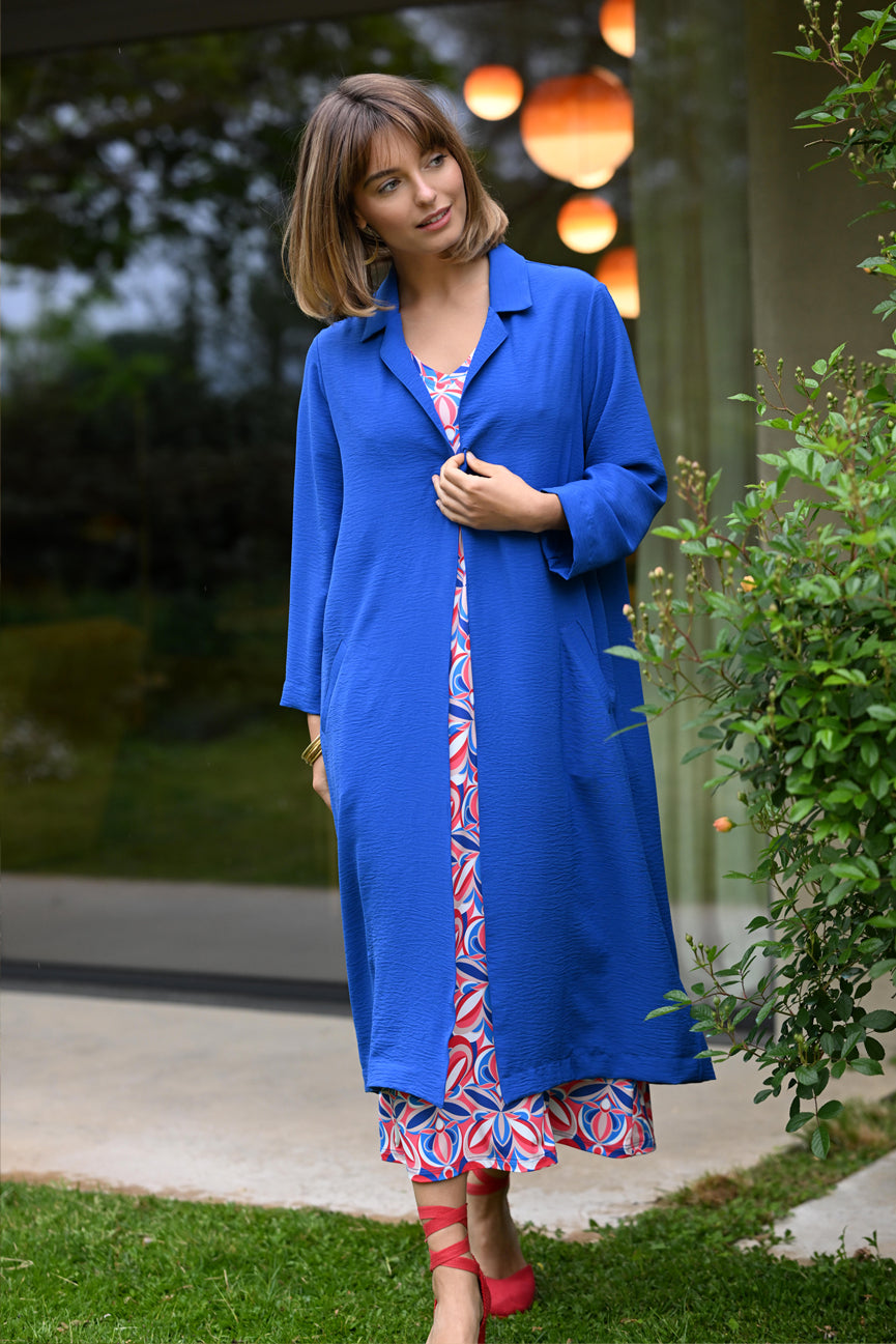 LONG JACKET SE104 BLUE
