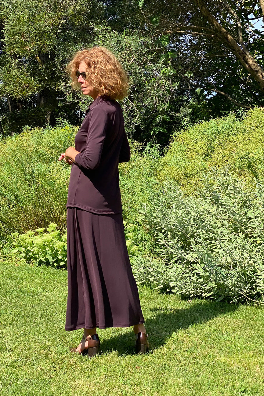 LONG SKIRT SE111 BROWN
