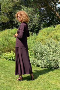LONG SKIRT SE111 BROWN