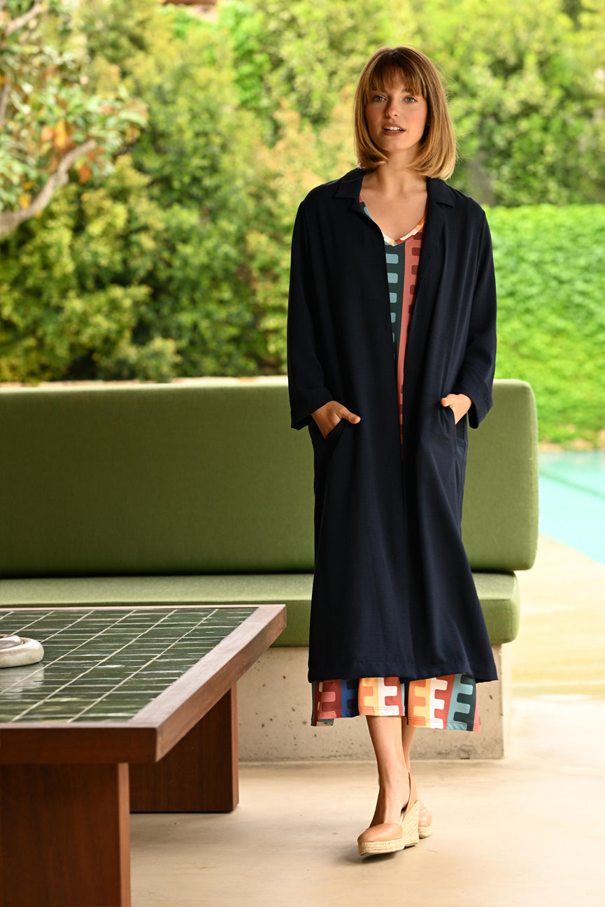 LONG JACKET SE104 NAVY BLUE