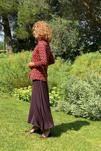 LONG SKIRT SE111 BROWN