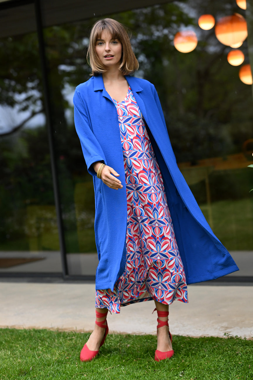 LONG JACKET SE104 BLUE