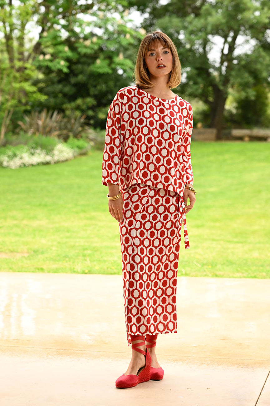 WRAP TIE SKIRT SE105 AMBIA