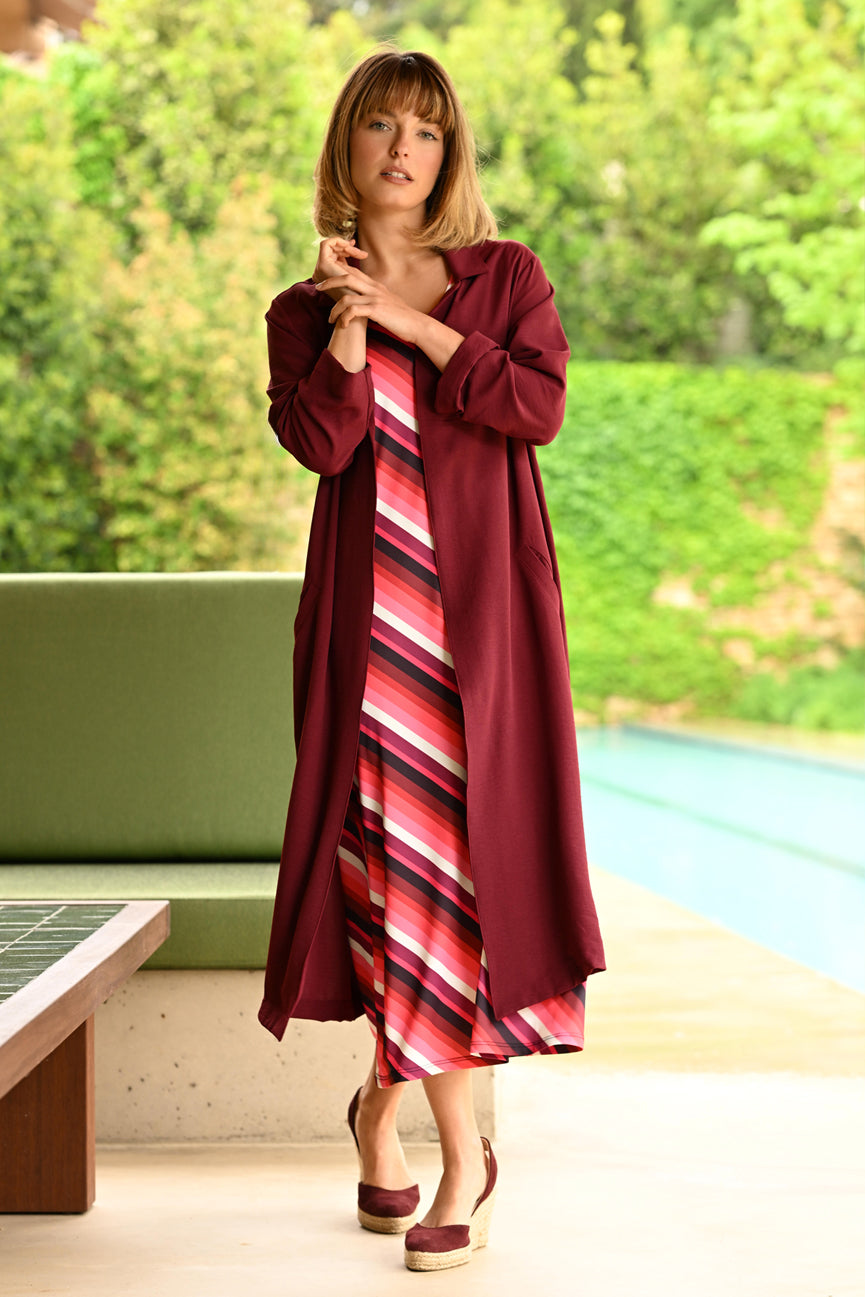 LONG JACKET SE104 MAROON