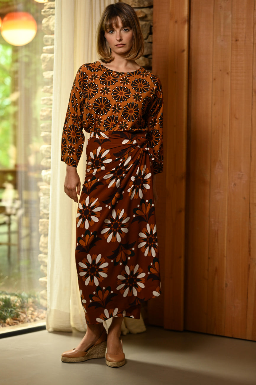 WRAP TIE SKIRT SE105 NARANO