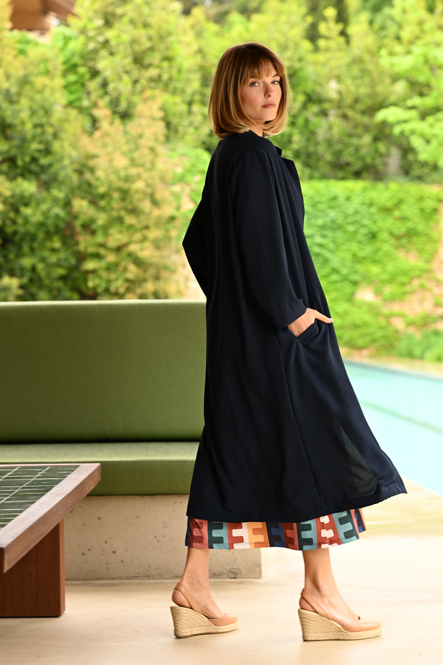 LONG JACKET SE104 NAVY BLUE
