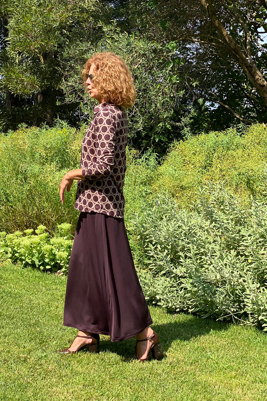 LONG SKIRT SE111 BROWN