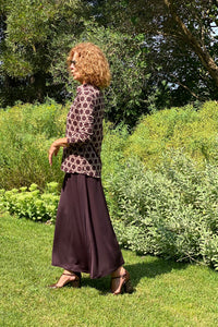 LONG SKIRT SE111 BROWN