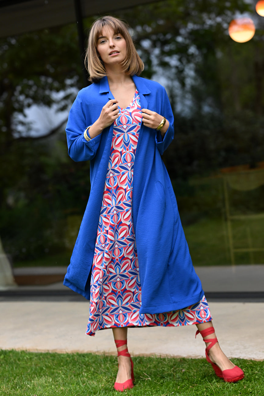 LONG JACKET SE104 BLUE