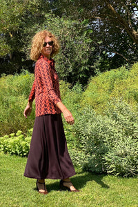 LONG SKIRT SE111 BROWN