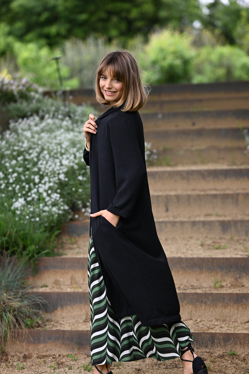 LONG JACKET SE104 BLACK