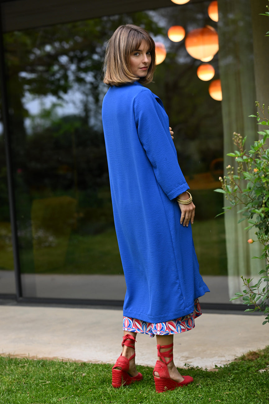 LONG JACKET SE104 BLUE