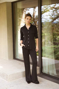 PANTALON CON BOLSILLOS SE089 NEGRO