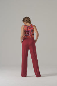 PANTALON CON BOLSILLOS SE089 ROJO