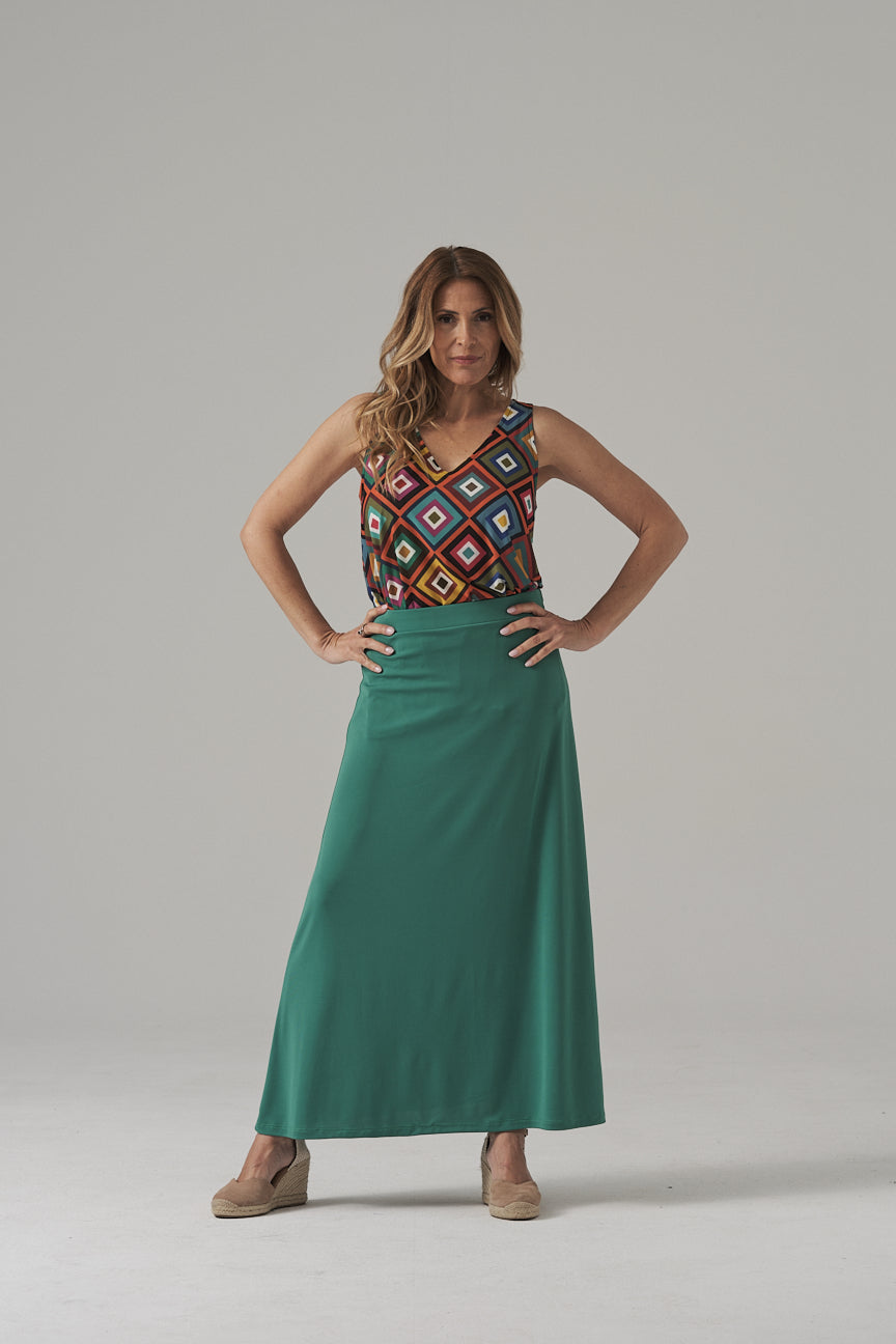 LONG SKIRT SE059 GREEN