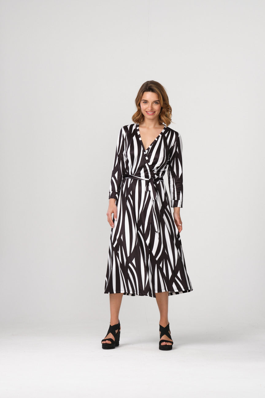 WRAP MIDI DRESS SE058 LIBOI