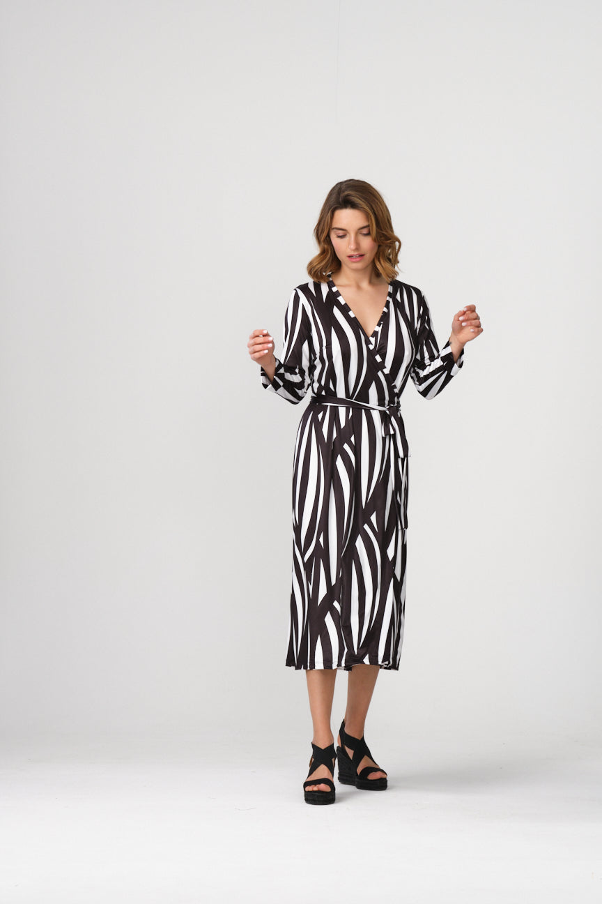 WRAP MIDI DRESS SE058 LIBOI