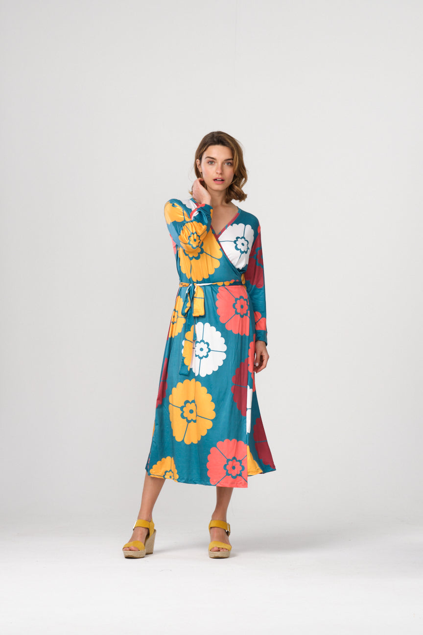 WRAP MIDI DRESS SE058 DAMBAS