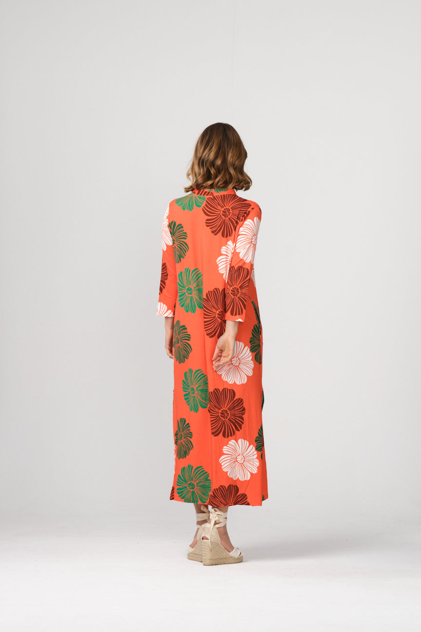 MAO NECK LONG DRESS SE061 TARU