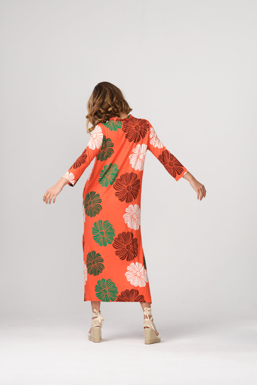 MAO NECK LONG DRESS SE061 TARU